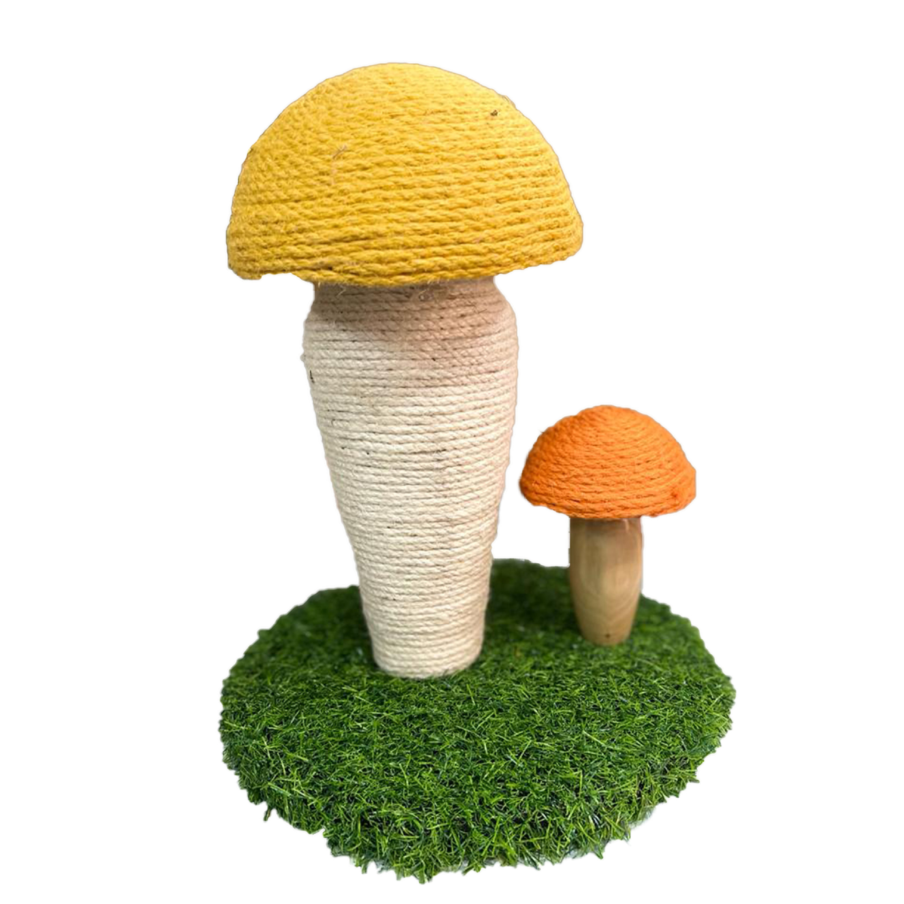 Pawise⎜2蘑菇貓抓柱 40x30cm  (No.28617)