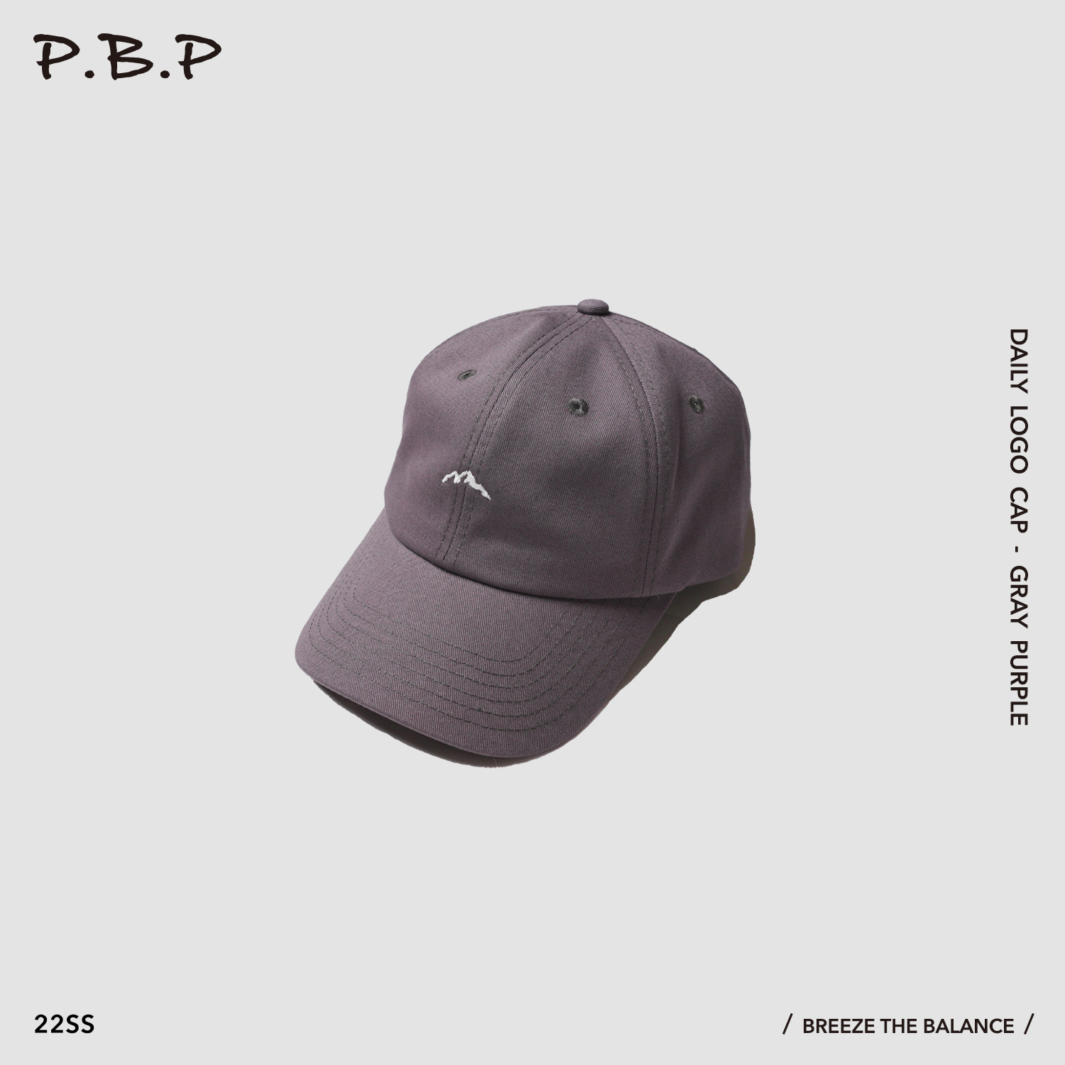 P.B.P - Daily Logo Cap - Gray Purple