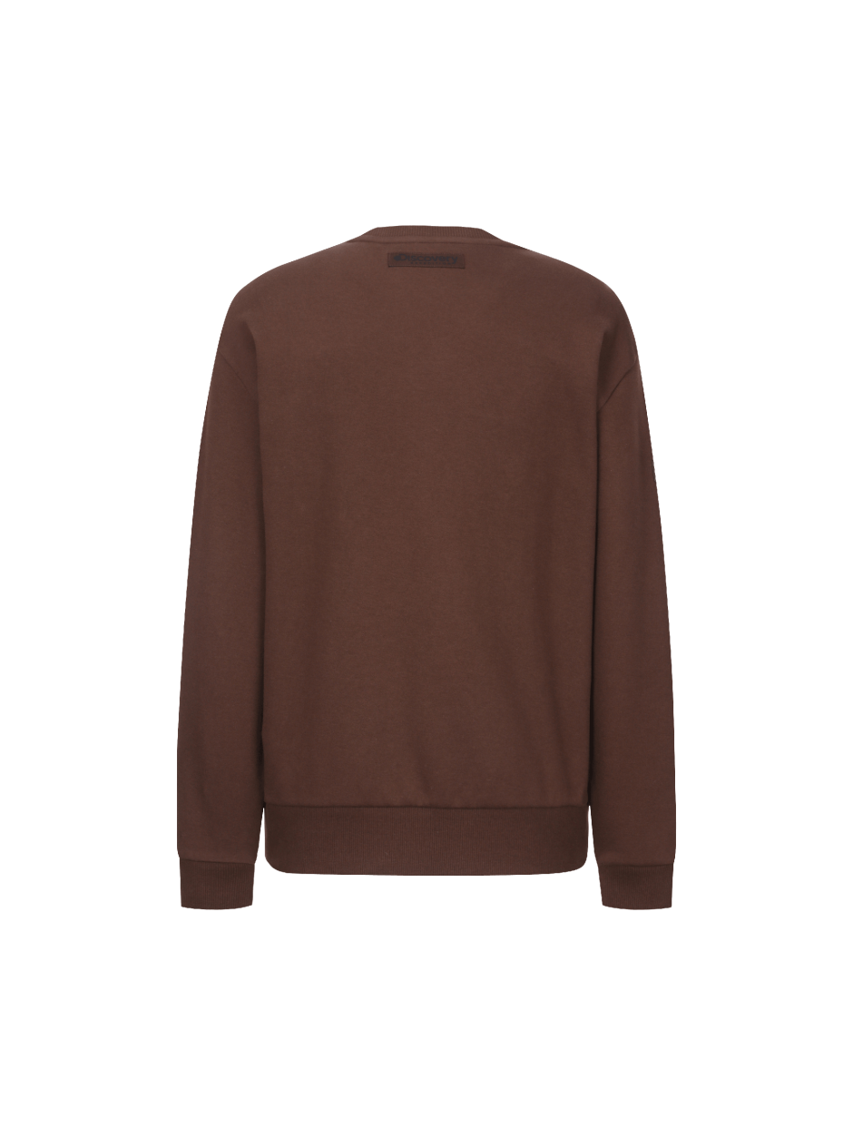 Discovery Logan 大LOGO 長袖 大學T 紅褐色 男