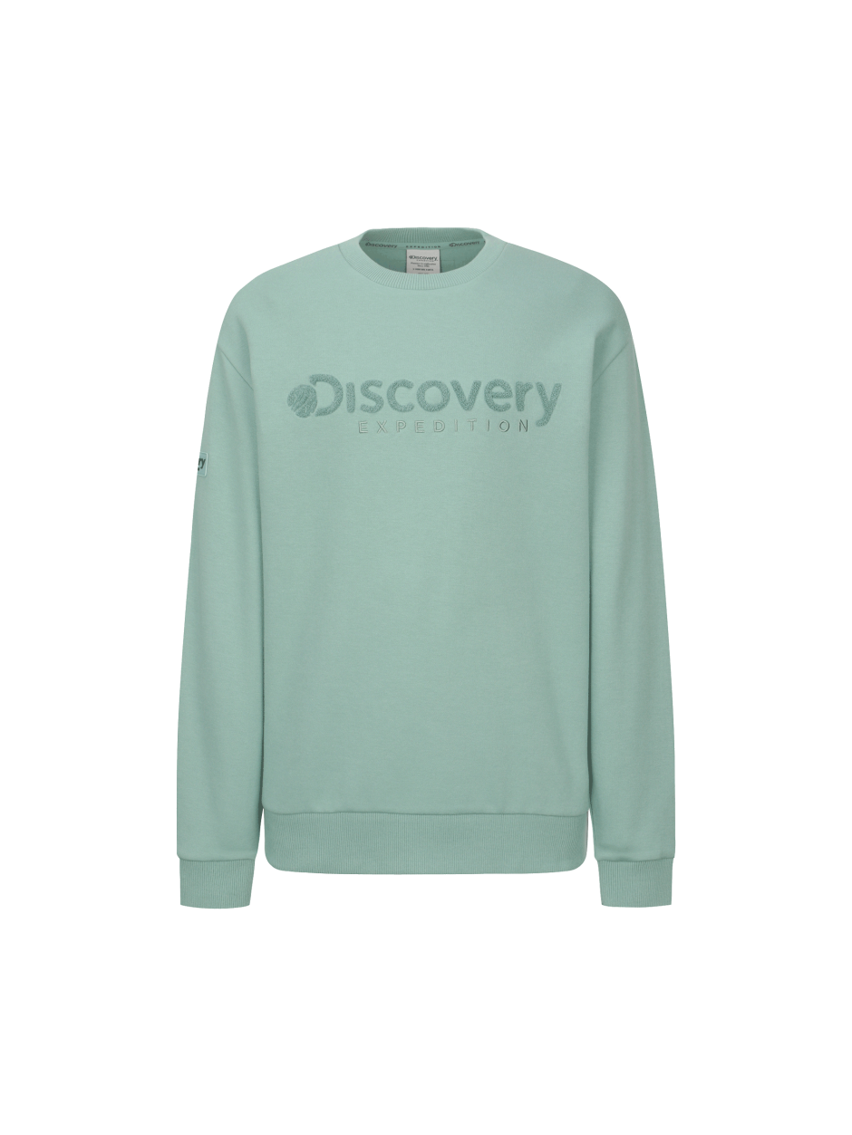Discovery Logan 大LOGO 長袖 大學T 薄荷綠 男