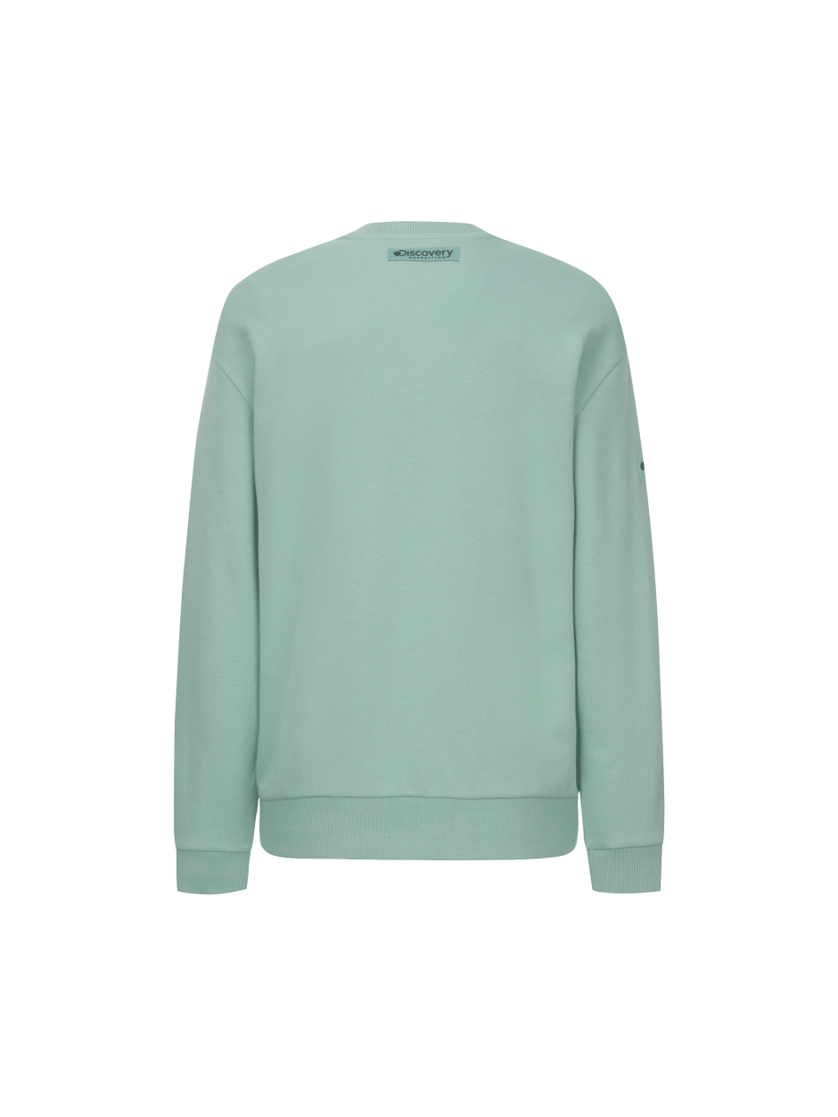 Discovery Logan 大LOGO 長袖 大學T 薄荷綠 男