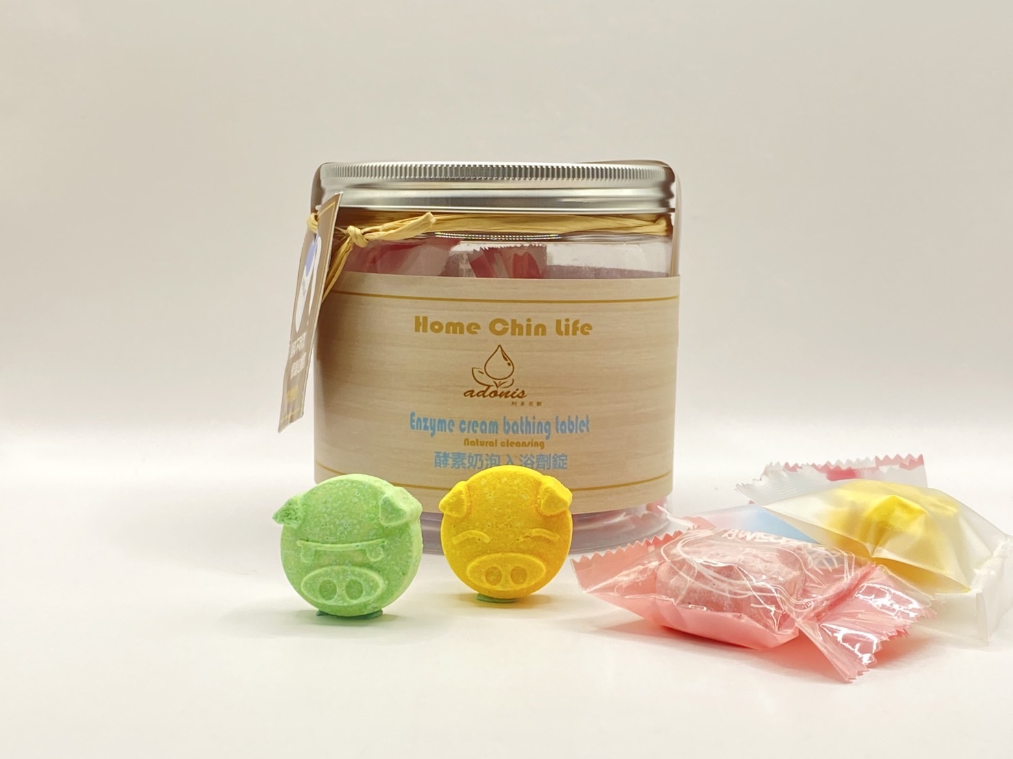 【鴻琴生活】【阿多尼斯】擦澡酵素系列-擦澡酵素奶泡沐浴劑錠(多規格)