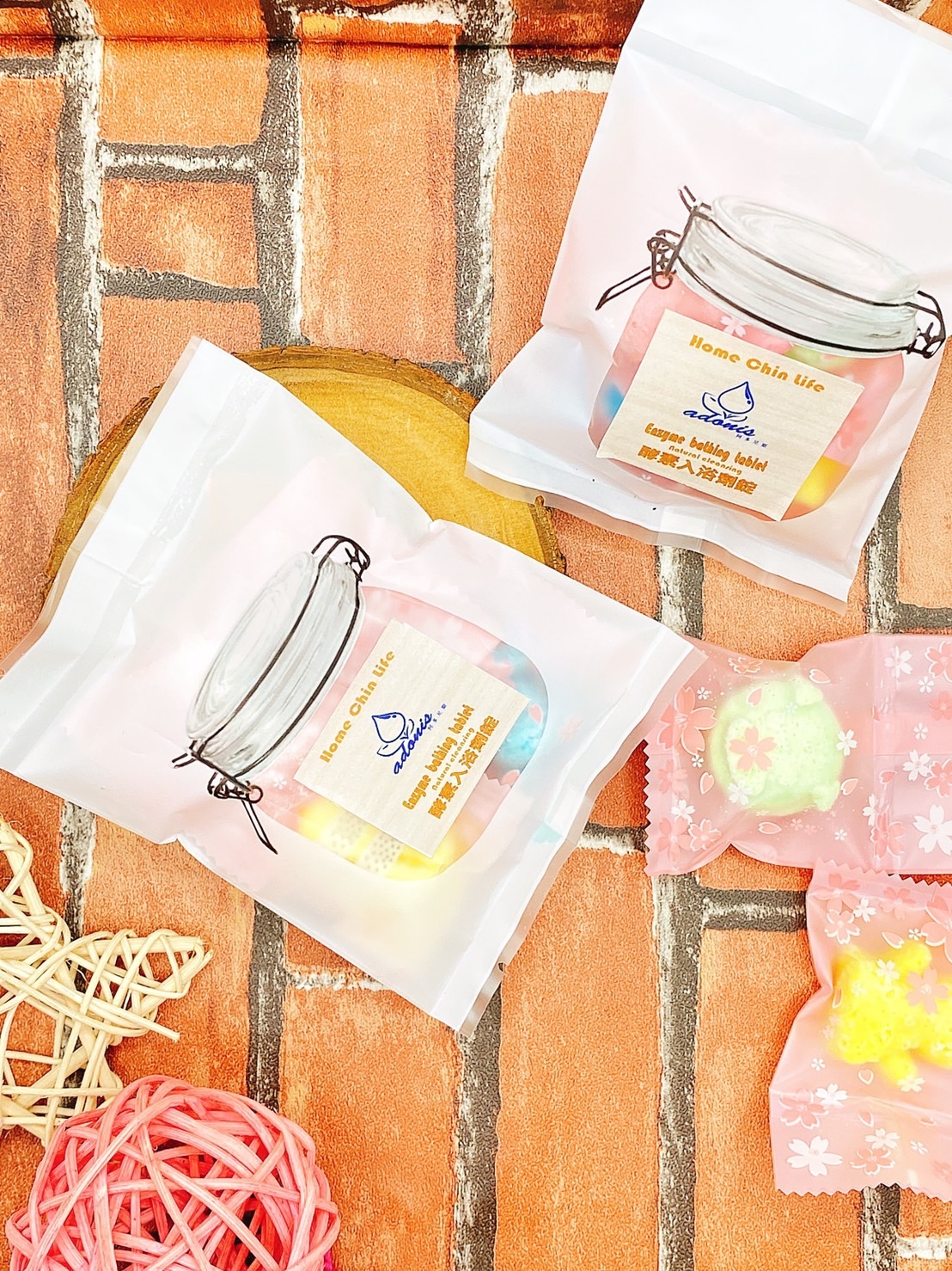 【鴻琴生活】【阿多尼斯】擦澡酵素沐浴劑錠綜合組4入*3