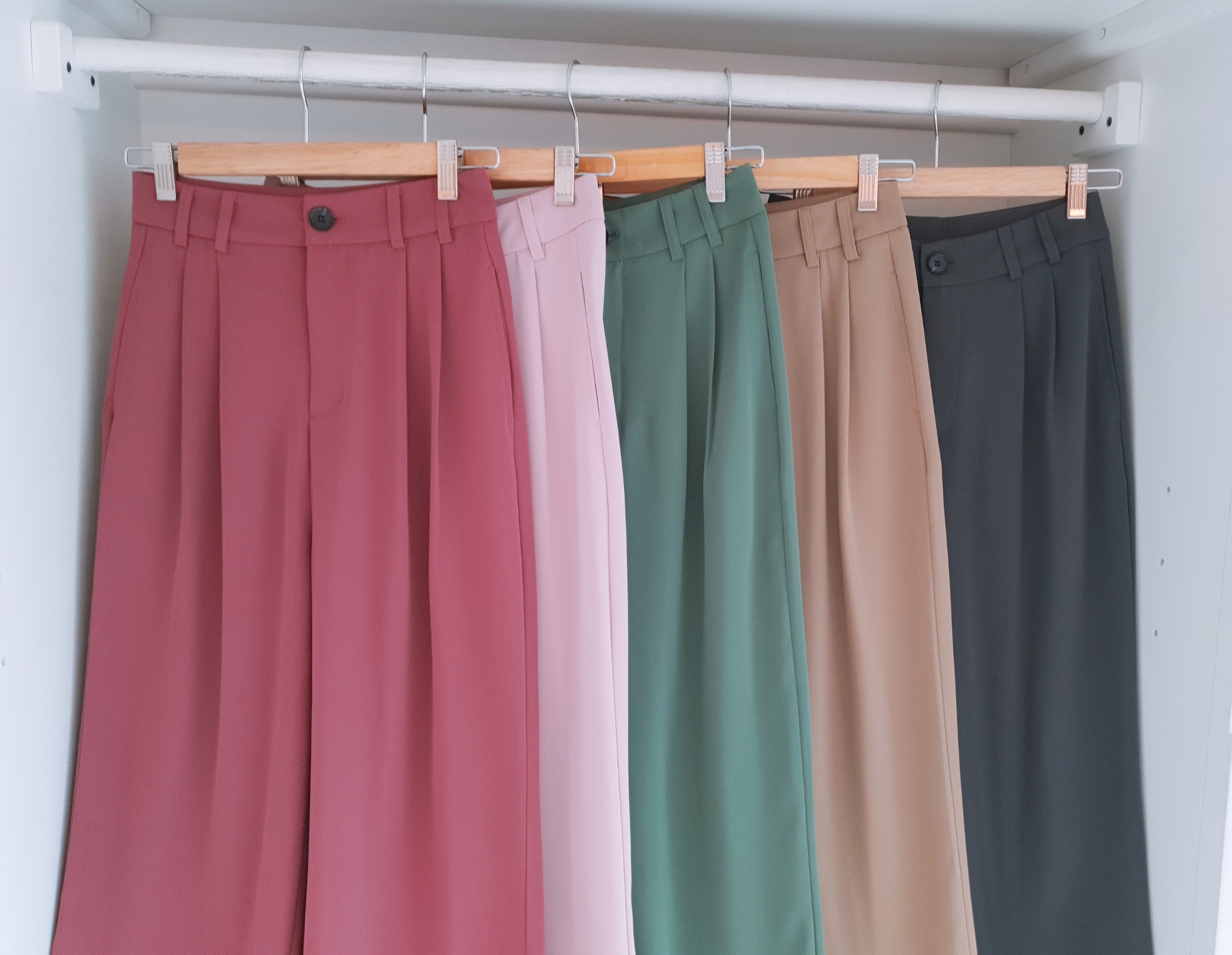 SOLID STRAIGHT TROUSERS