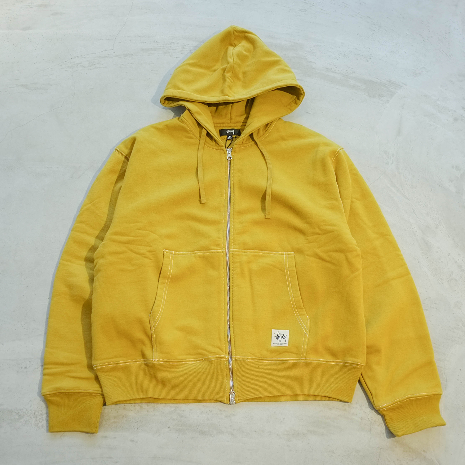 【車庫服飾】STUSSY 22FA DOUBLE FACE LABEL ZIP HOODIE 超