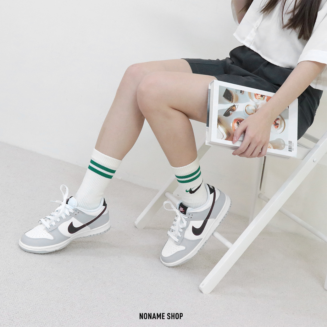 NIKE EVERYDAY SOCKS 長襪 襪子 快乾 雙勾 米白綠
