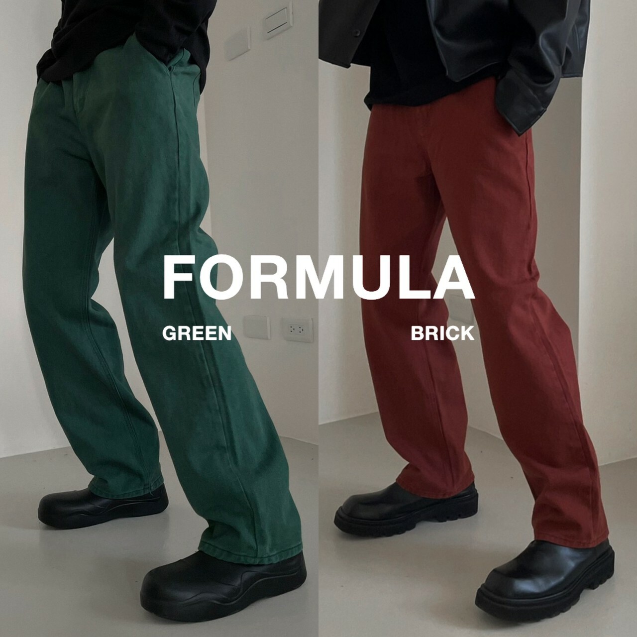 [1atm] 配方-斜紋布直筒牛仔褲