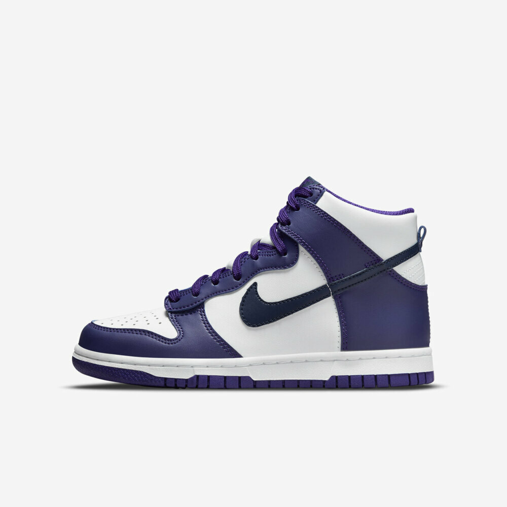 iSNEAKERS｜Nike Dunk High GS 大童白紫葡萄 女鞋 高筒 DH9751-100