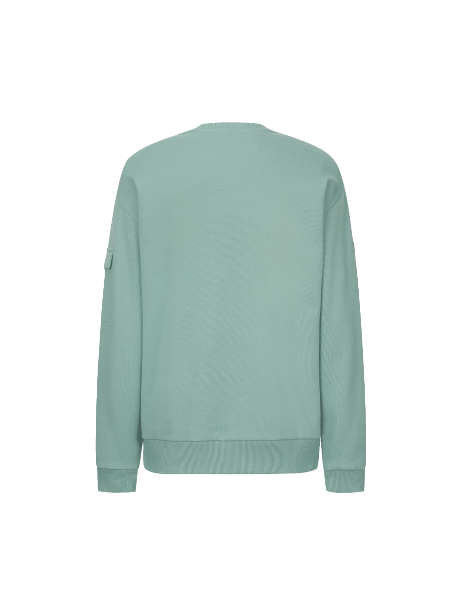 Discovery 素色 小LOGO 長袖 大學T 薄荷綠 男