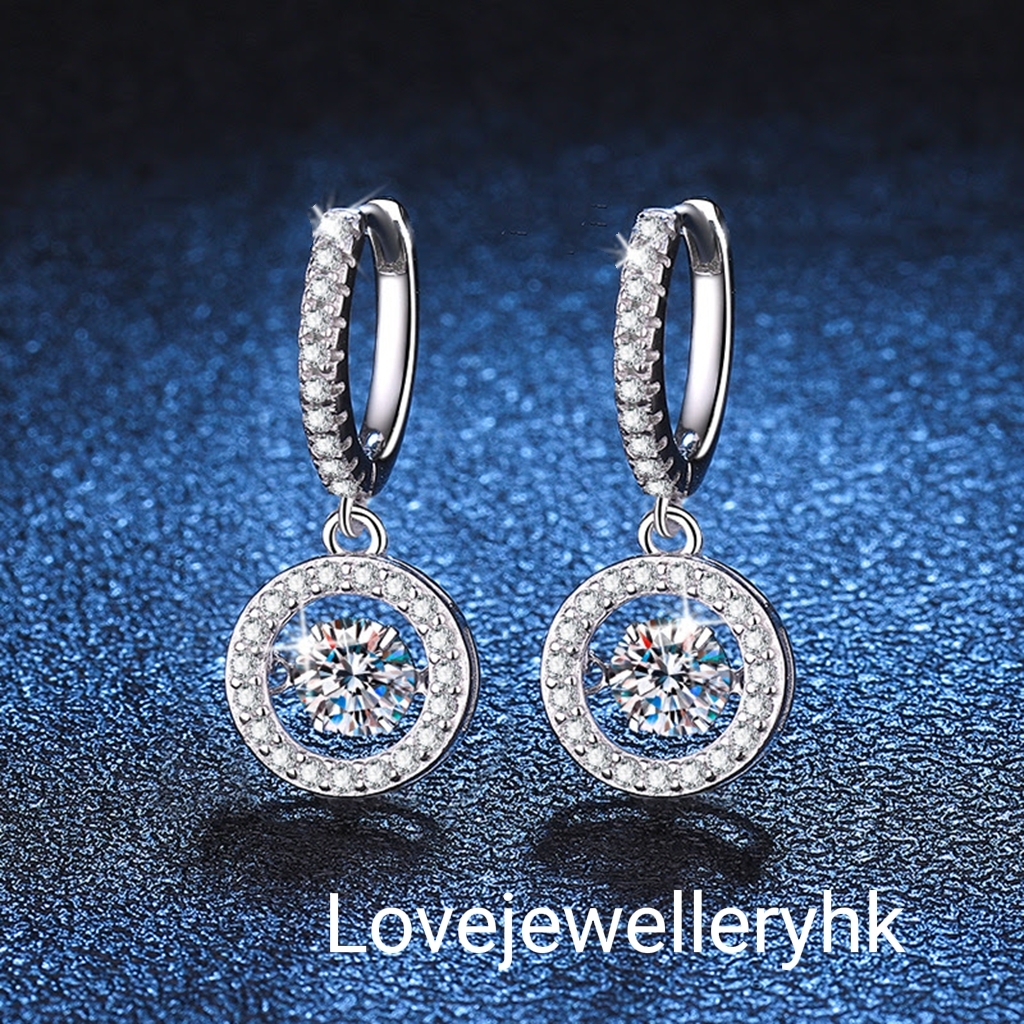 靈動莫桑鑽耳環   E1C043