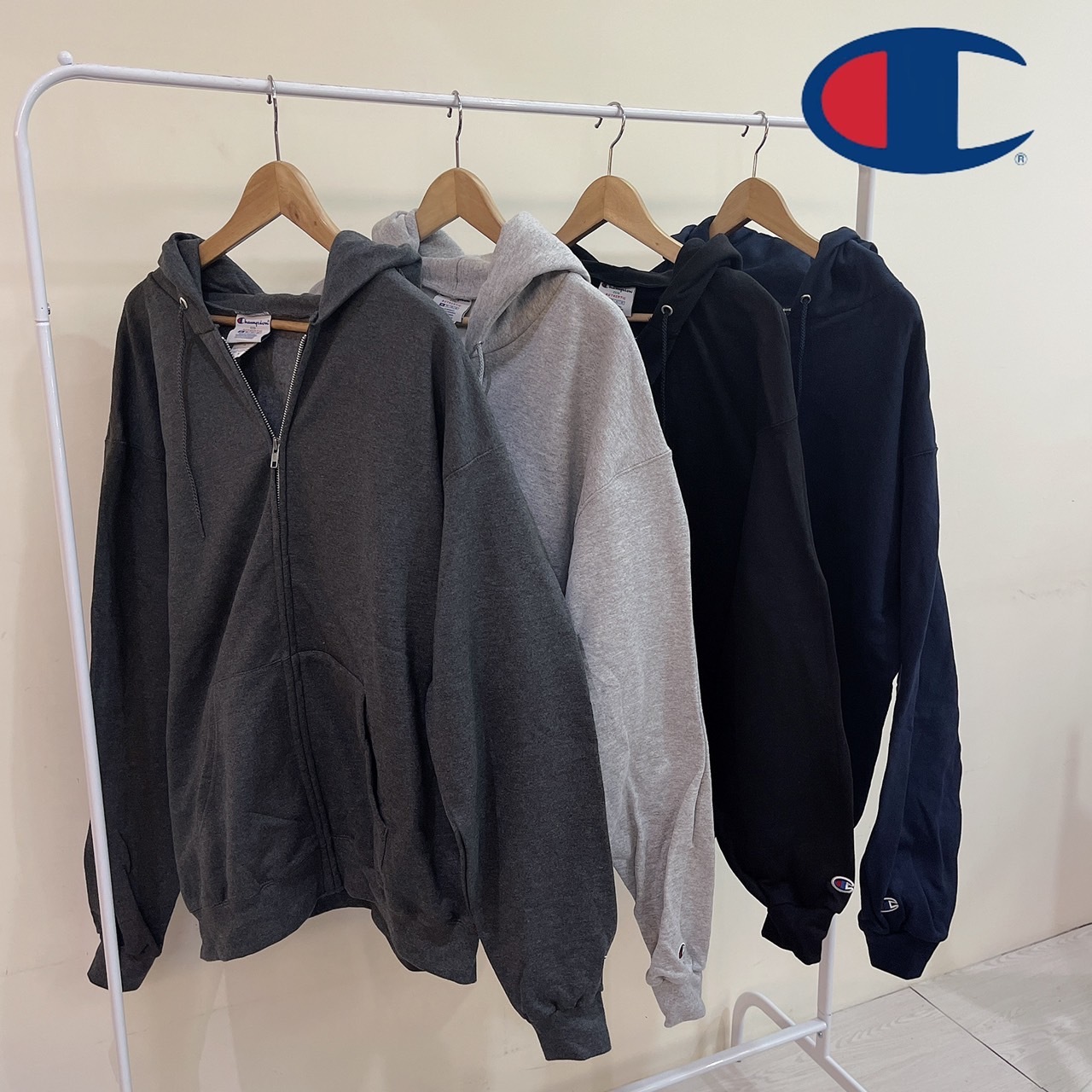 champion s800 美規袖口刺繡小LOGO 連帽拉鍊外套 內薄刷毛