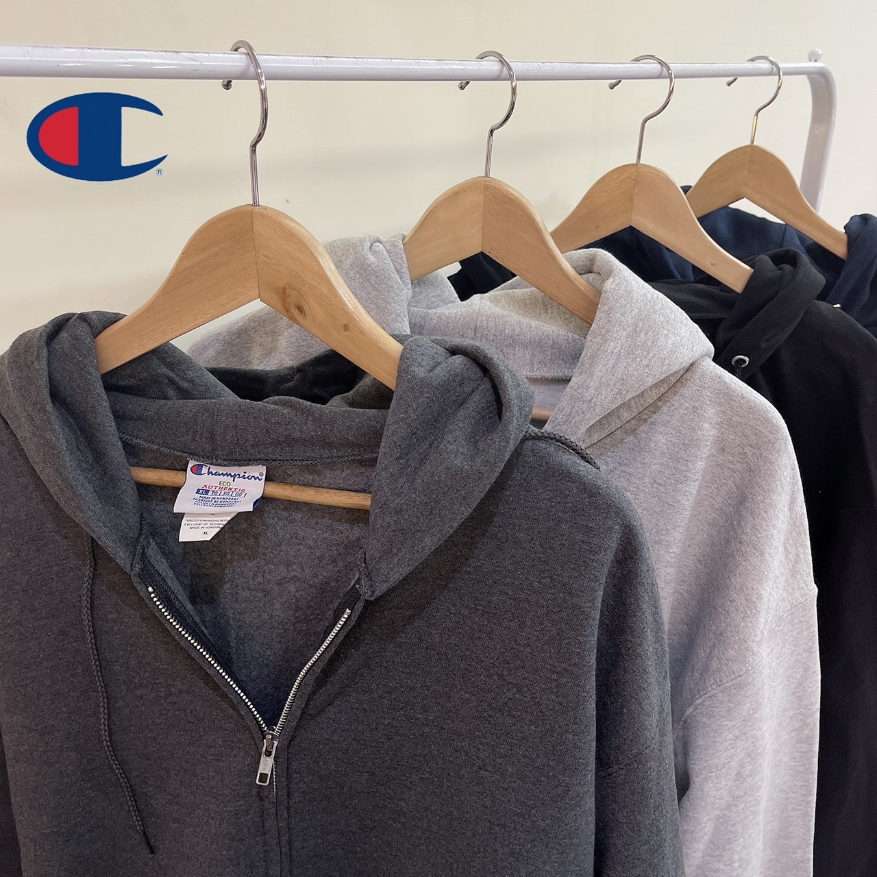 champion s800 美規袖口刺繡小LOGO 連帽拉鍊外套 內薄刷毛