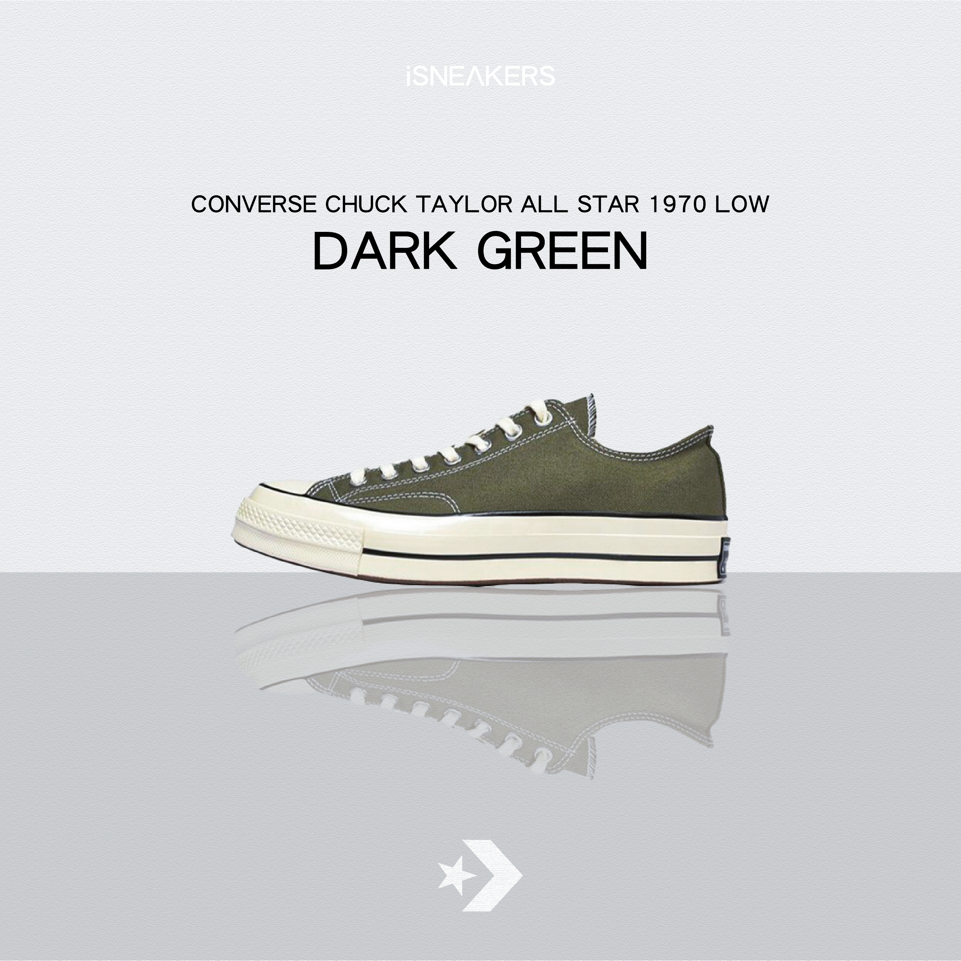 iSNEAKERS｜CONVERSE Chuck Taylor All Star ’70 Low 1970 軍綠 162060C 男女鞋