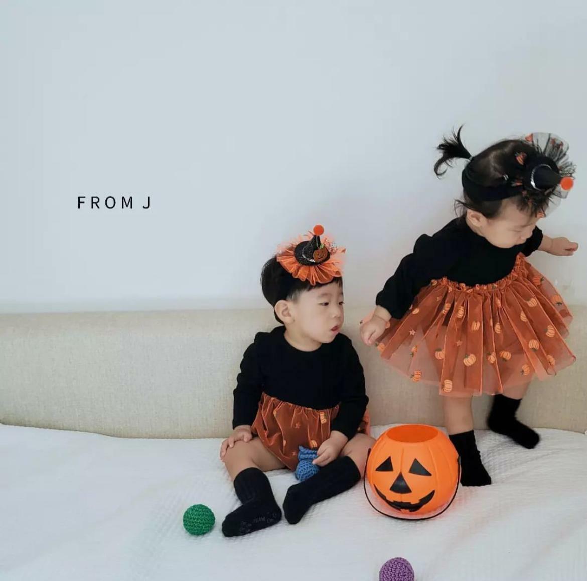 𝐅𝐫𝐨𝐦 𝐉 Pumpkin Suit/Dress & hairband