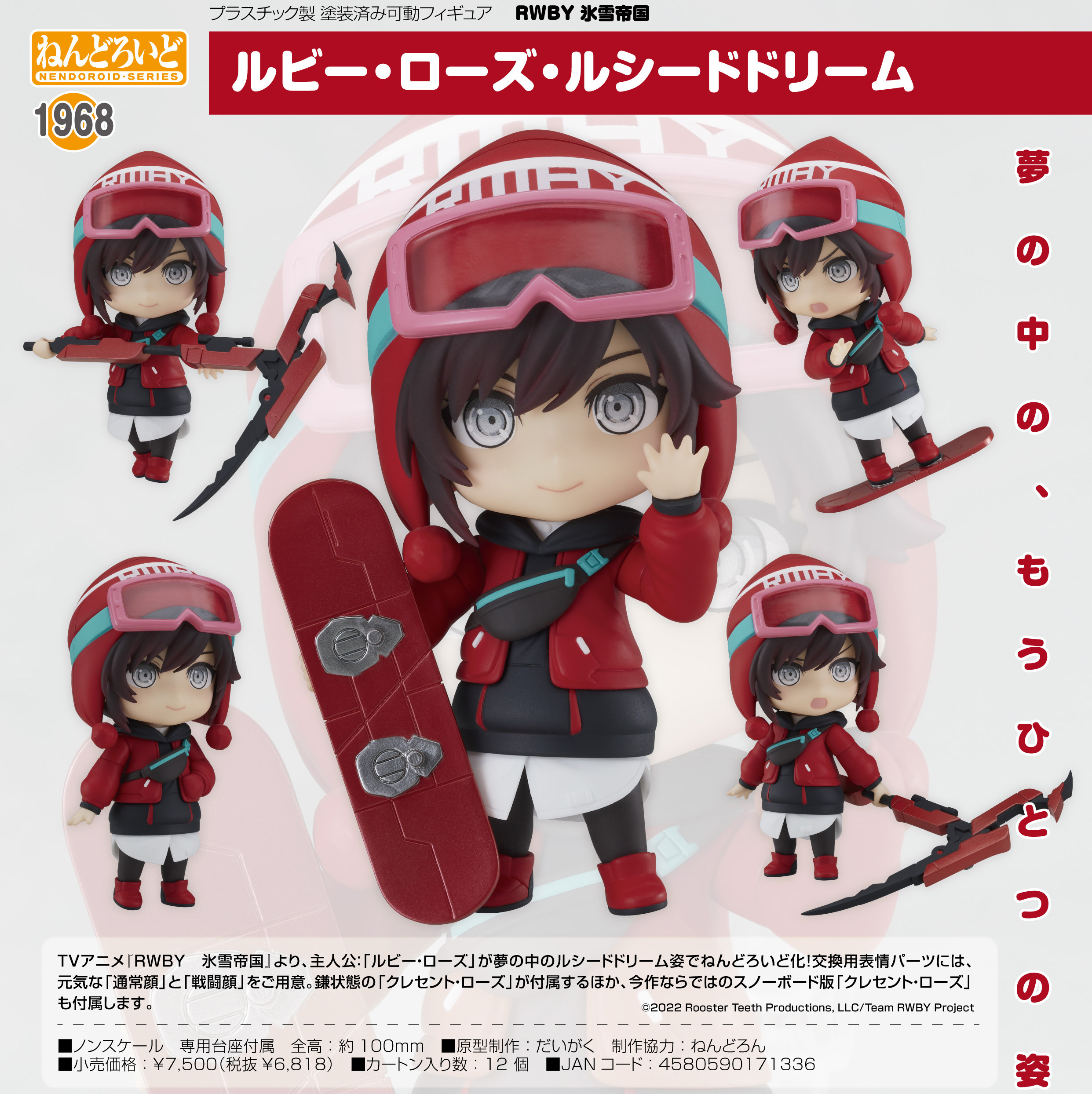 「ACG.GO」「預購」日版 黏土人 1968 Ruby RWBY冰雪帝國