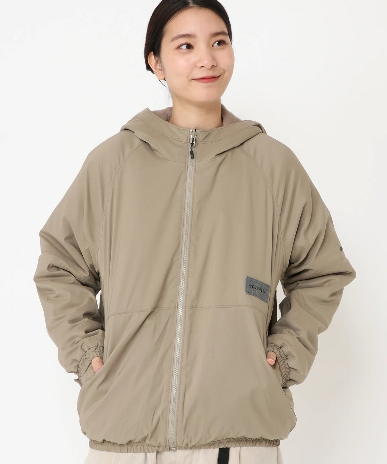 日本 Columbia Straw Bay 雙面保暖連帽夾克