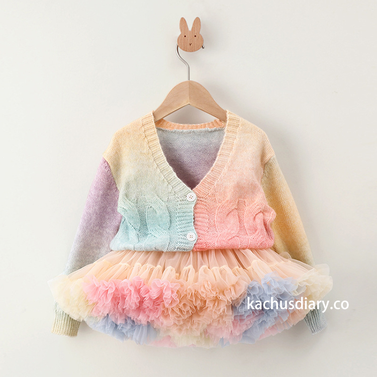 Gradient Tutu Skirt Set