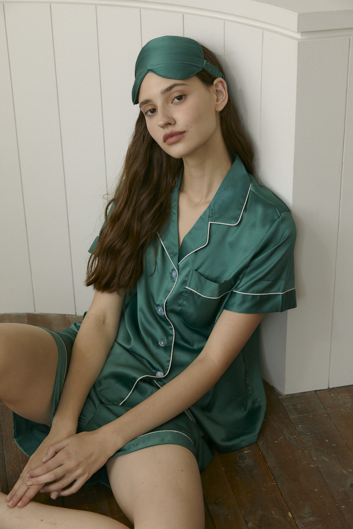 Love To Dream 短袖居家服【可客製化/睡衣/緞面睡衣】－Heres to Love