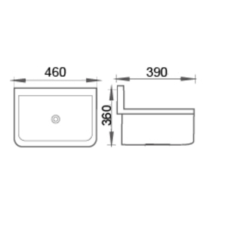 Richford RT306A Mop Sink with pedestal