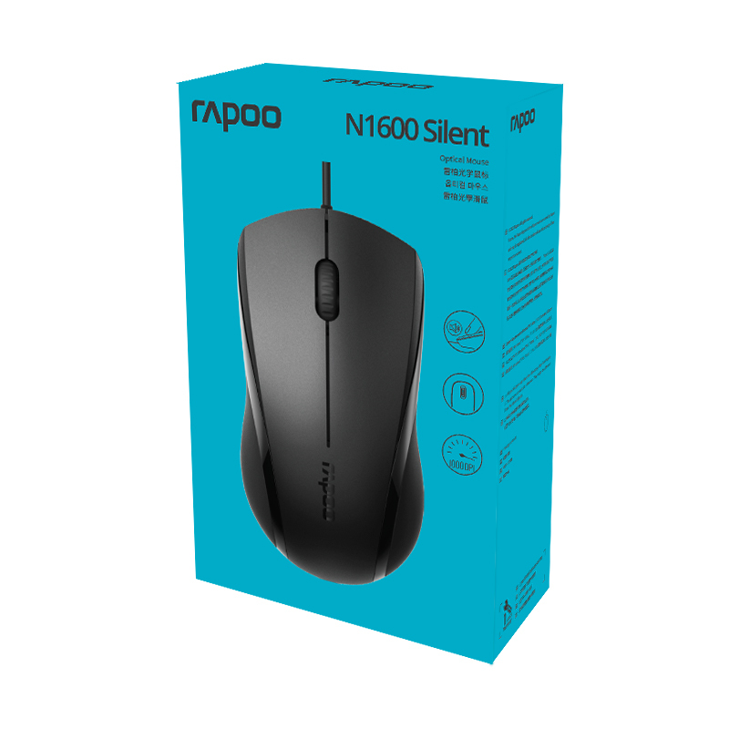 RAPOO - [N1600] 光學靜音按鍵滑鼠 (白色)