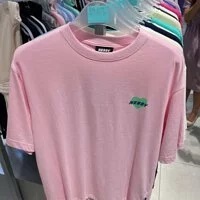[S] NERDY NEON HEART 1/2 SLEEVE T-SHIRT,PINK, SN112 (SN112)