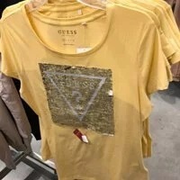 [S] GUESS GLENNE TEE,RAISE SUN YELLOW, Q1BI23K9TJ3-RAISE SUN YELLOW [FINAL SALE] (SGU153)