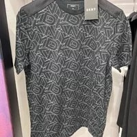 [S] DKNY ALLOVER LOGO SHORT SLEEVE T-SHIRT,BLACK, M1210015-BLK (SD215)