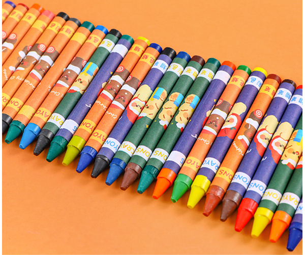 聖誕卡通蠟筆8色 A1812