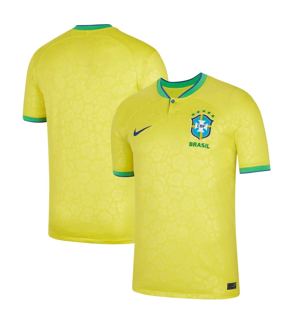 2022世界杯巴西國家隊主場尼馬球迷版球衣