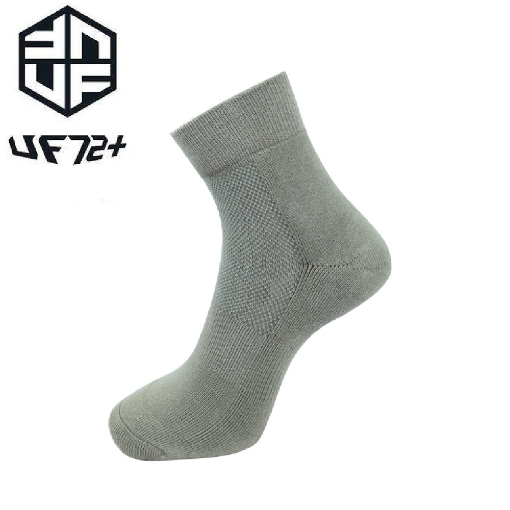 UF72 3D消臭超厚底中壓運動襪 中性款 (灰) 除臭抗菌/吸震緩衝/加強足底/透氣止滑 44UF9212