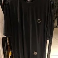 [S] BOYLONDON STUDDED STREET STYLE COTTON LOGO T-SHIRT,BLACK/SILVER, B92TS1006U98 (SBB43)