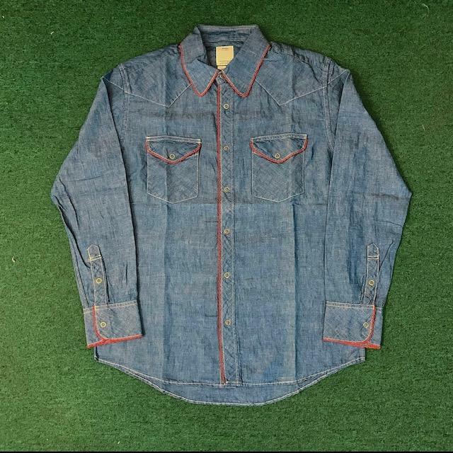 VISVIM FOUR CORNERS SHIRT CHAMBRAY (LUXSIC) - BLUE SIZE 3 IN STOCK NOW (現貨發售中)