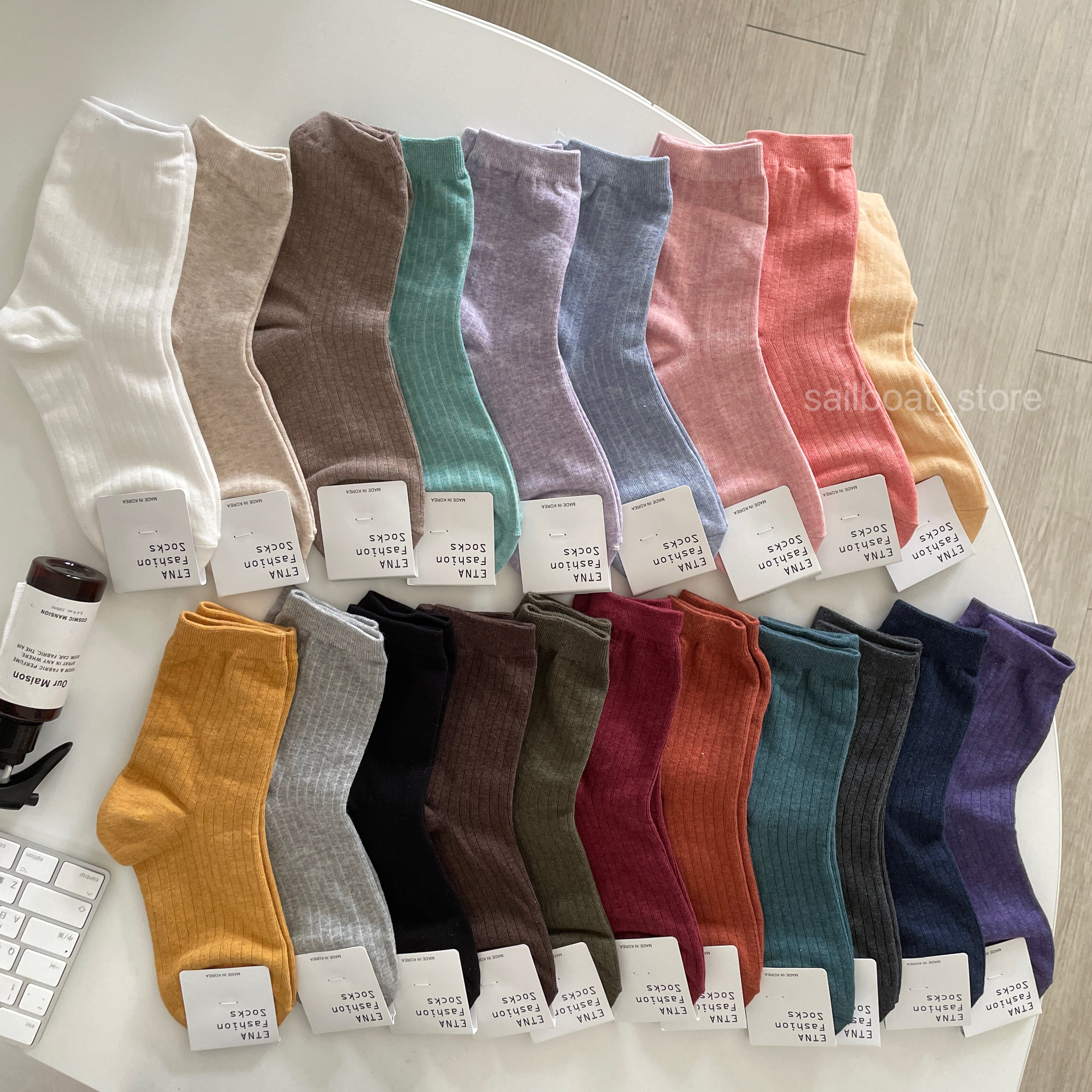 #預購 正韓ETNA 長襪20色/素色襪