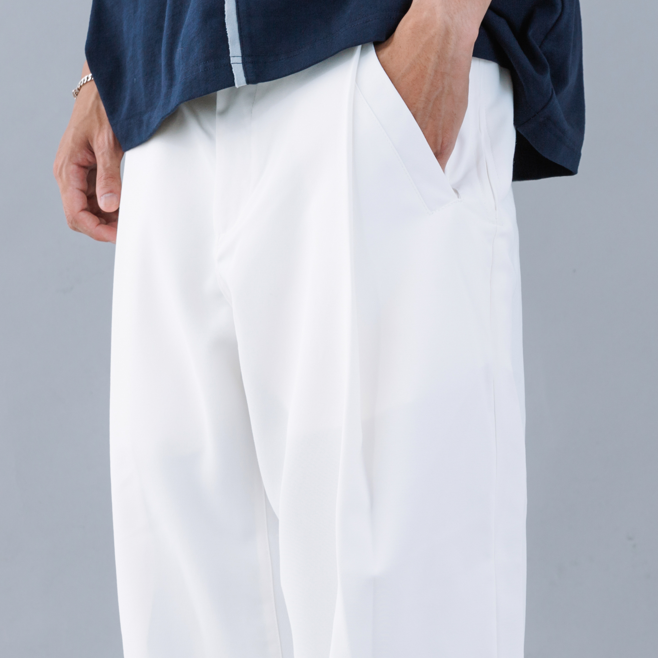 TIGHTBOOTH - Legere Baggy Slacks - White