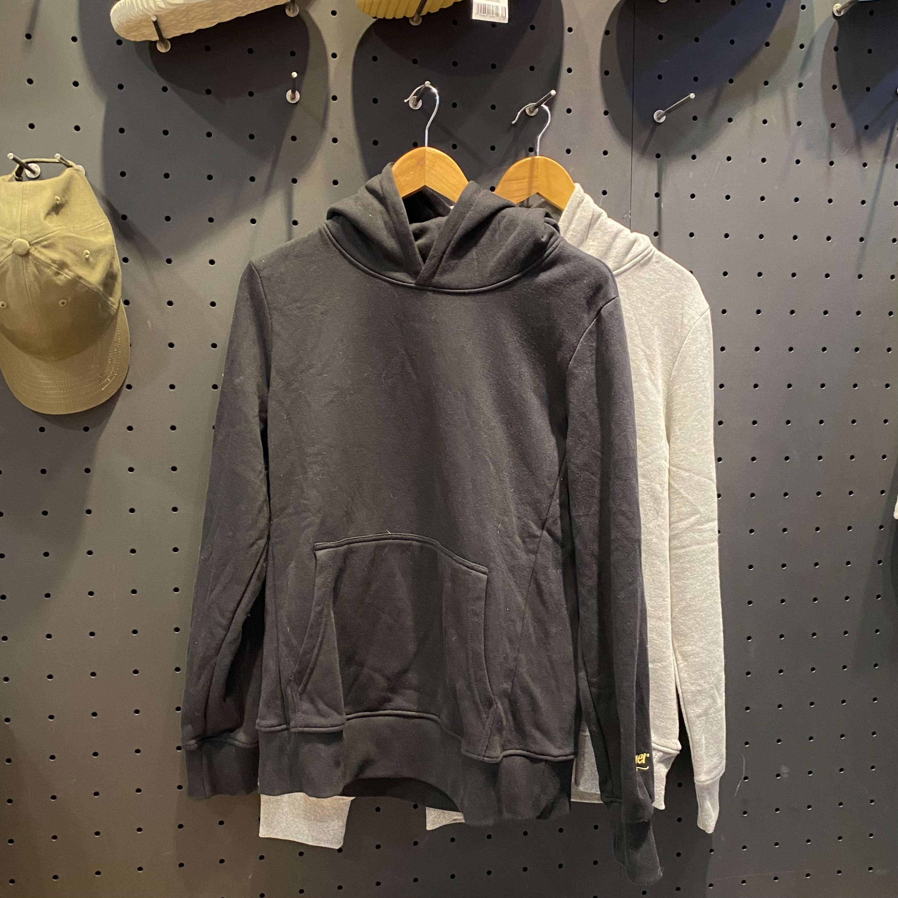 【Asper】素面帽T 刷毛 刺繡 厚磅 台灣製 黑灰兩色