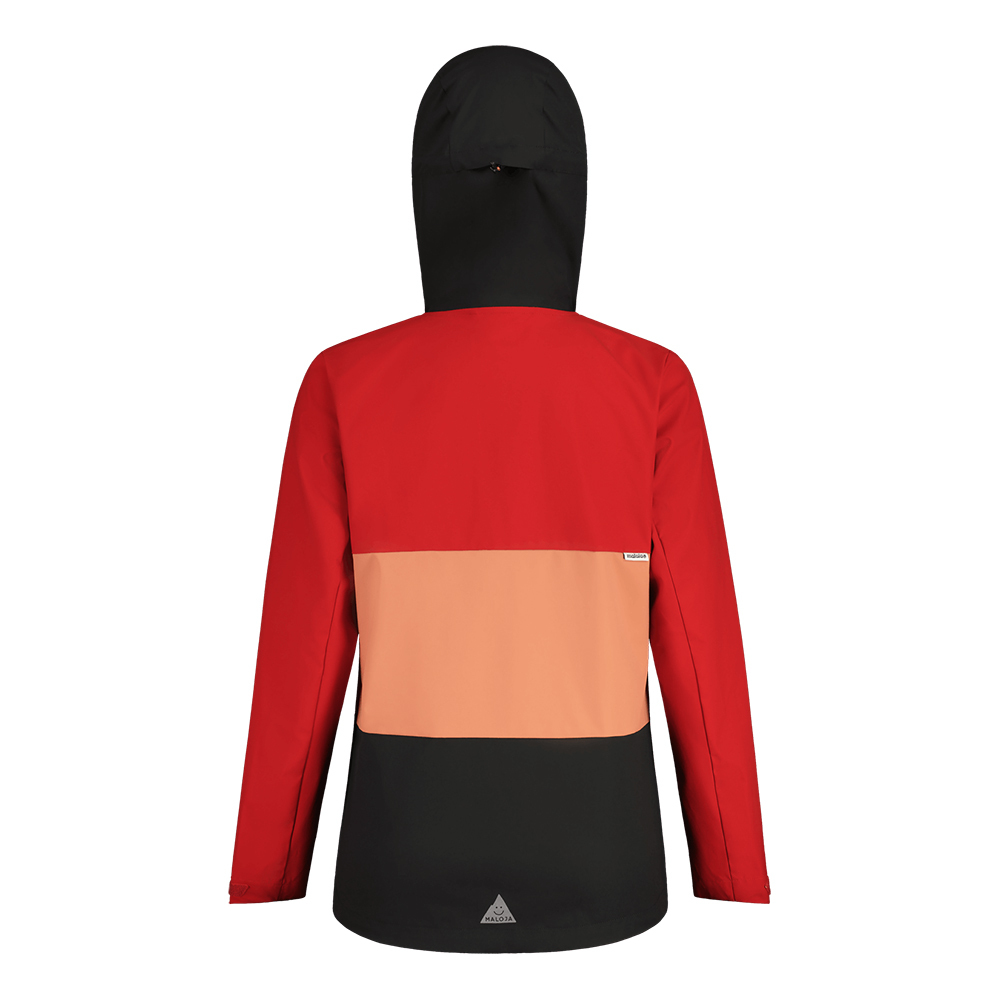 【MALOJA】女專業款3L防風透氣軟殼外套 / 22MA34147-[黑紅拼]