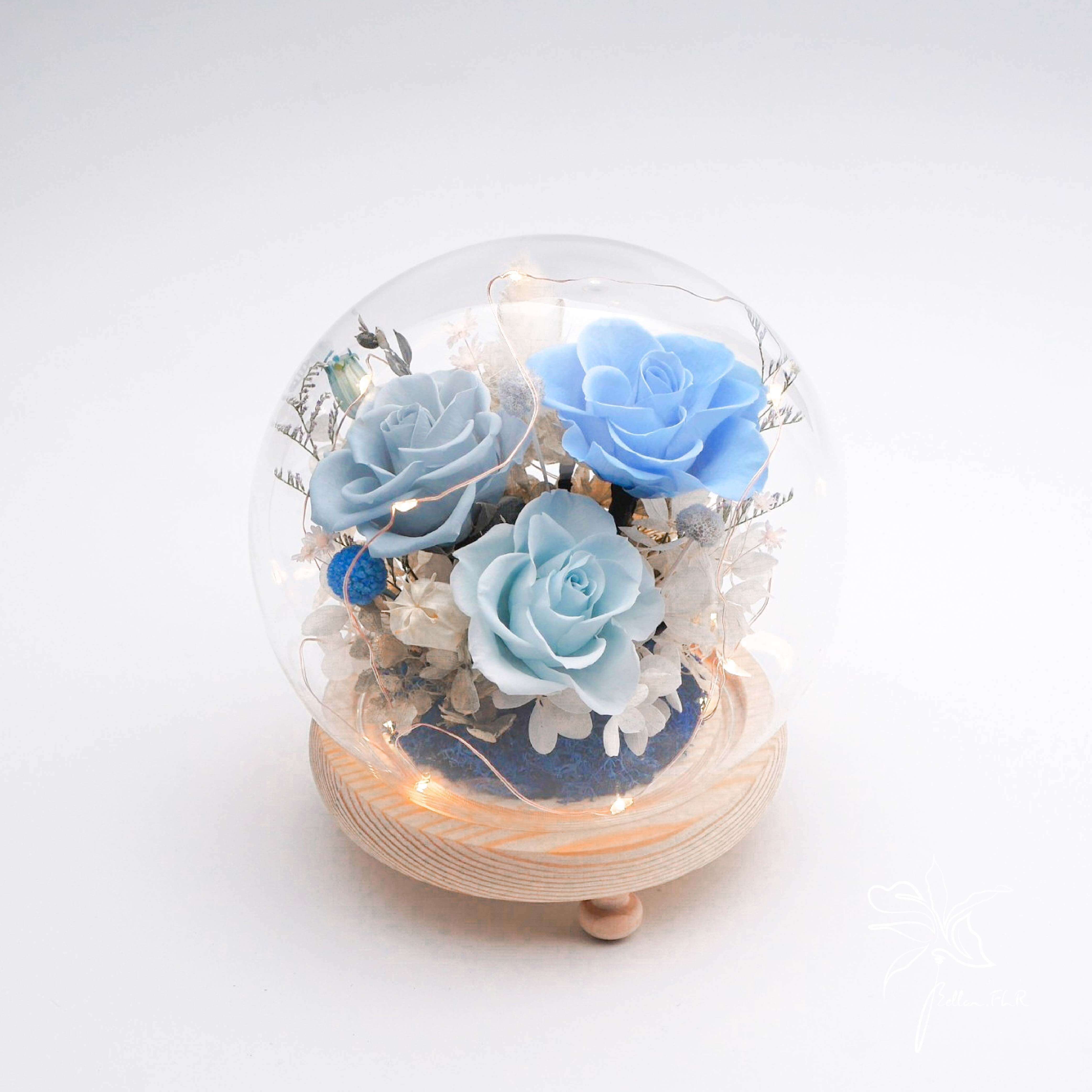 【流星雨】圓球玻璃花盅-中