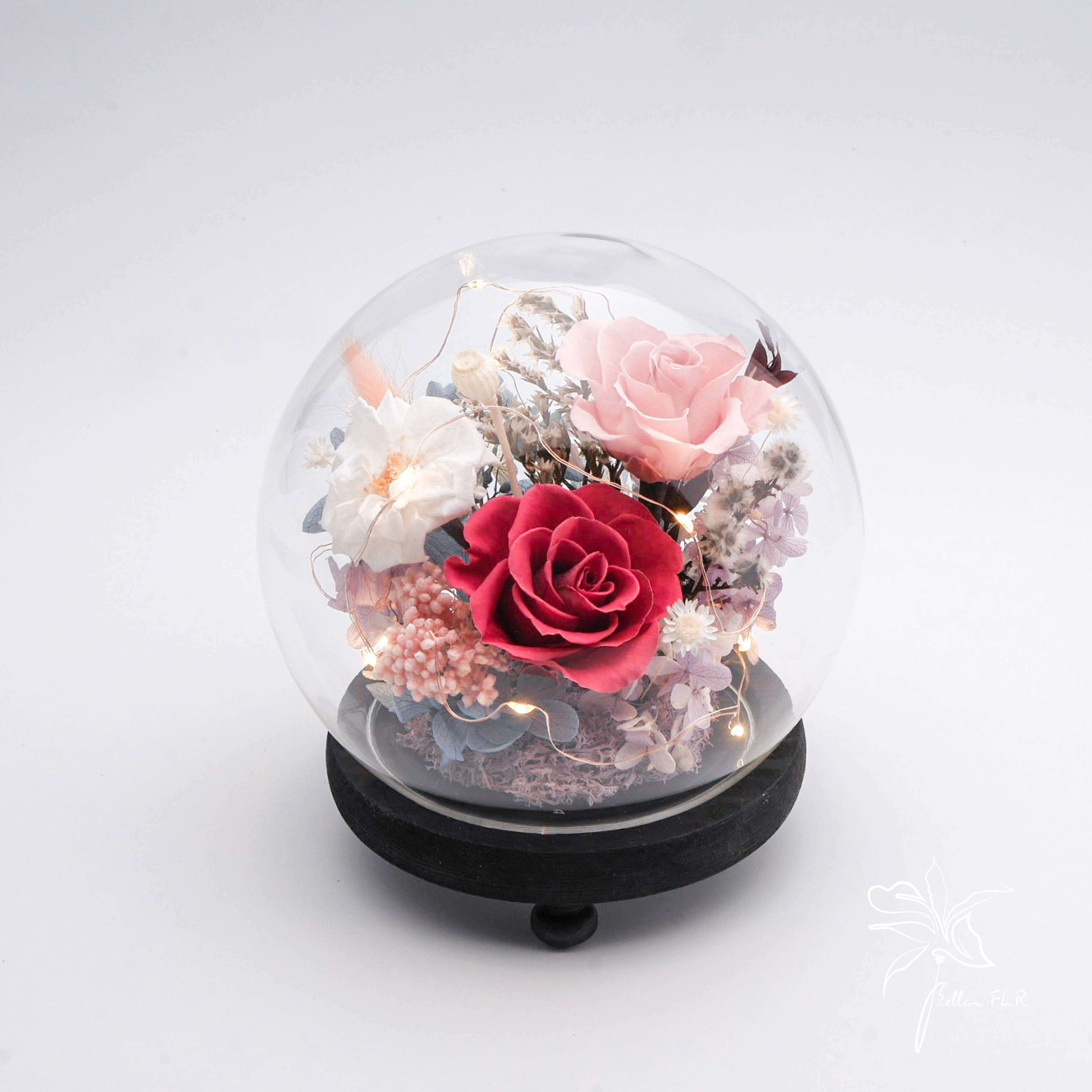 【永恆戀人】圓球玻璃花盅-中