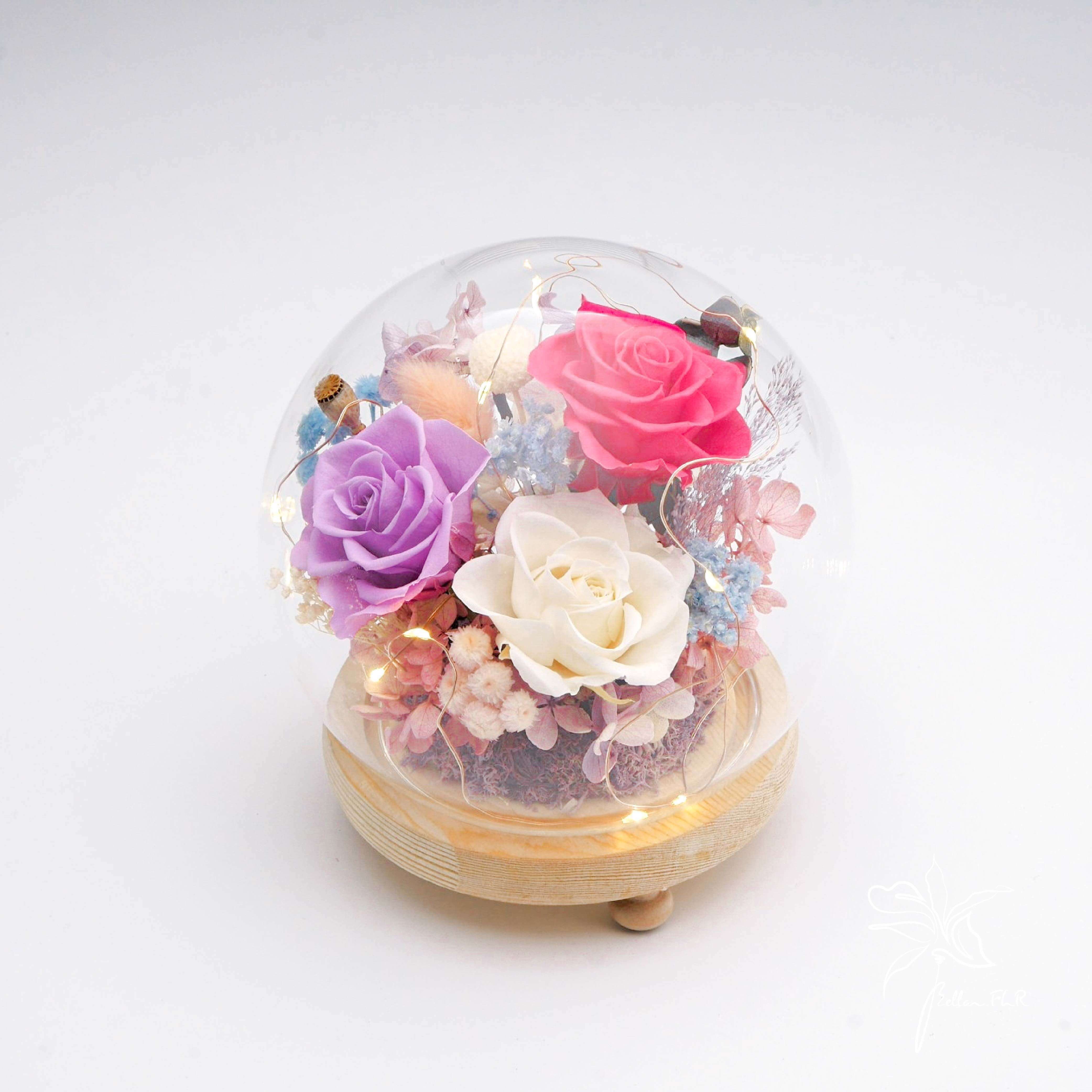 【我想給的溫柔】圓球玻璃花盅-中