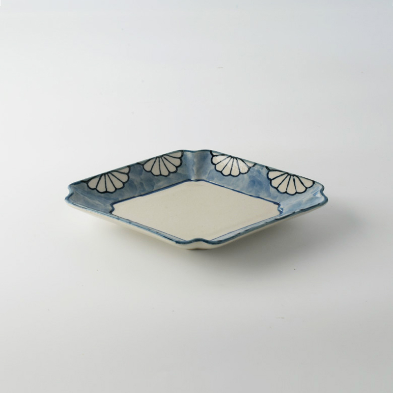Sumiirihishigata diamond-shaped plate blue | studio m'