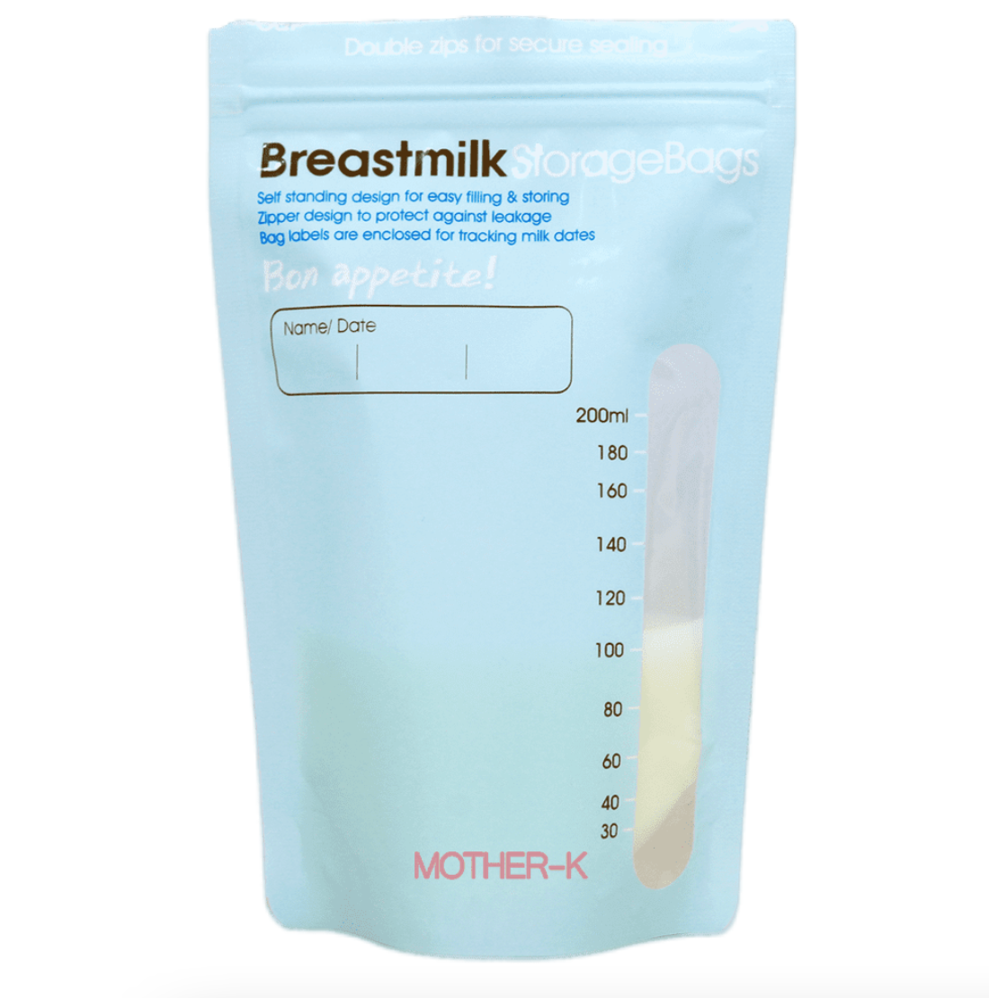 Mother-K - 溫感母乳抗菌袋 - Breastmilk Storage Bag (200ml) - 30pc