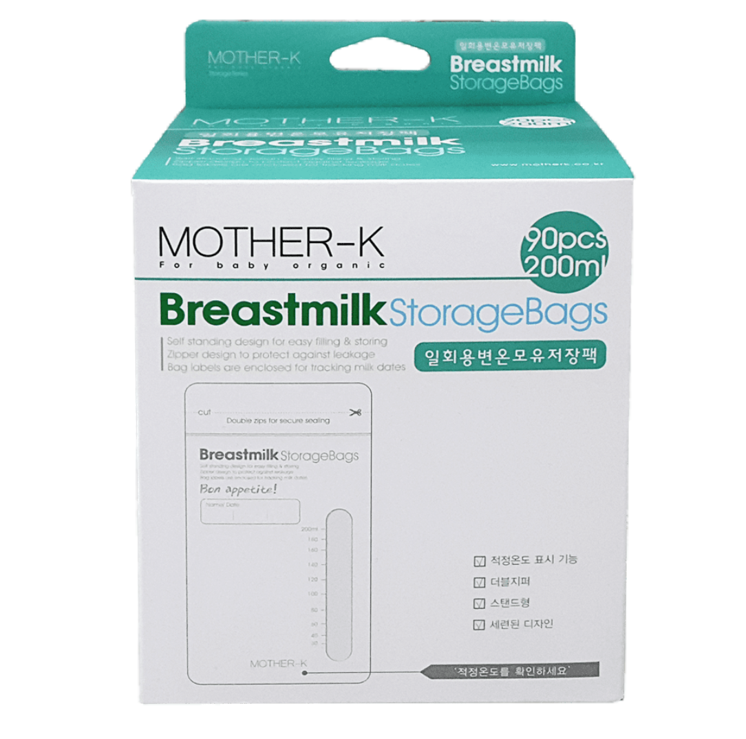 Mother-K - 溫感母乳抗菌袋 - Breastmilk Storage Bag 200ml- 90pc