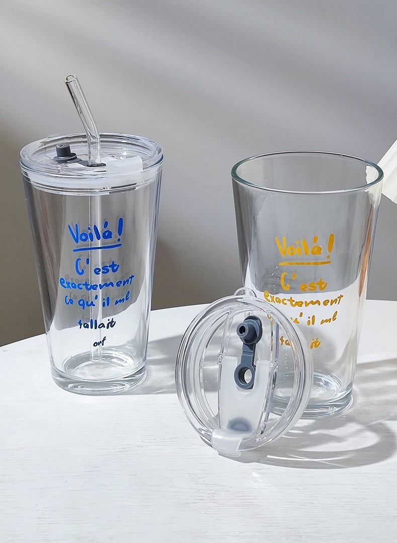 《1022》INS法式果汁玻璃杯450ml