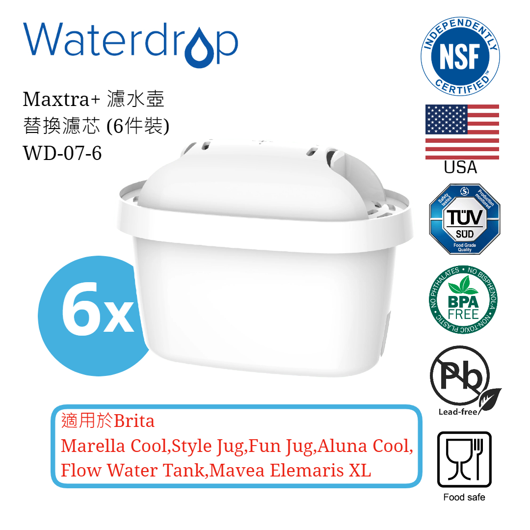 Brita Maxtra+ 濾水壺替換濾芯 (6件裝) WD-07-6