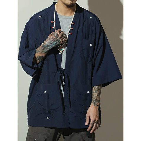 Club Stubborn Cuban Zen Shirt Jacket - Navy