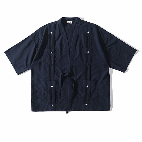 Club Stubborn Cuban Zen Shirt Jacket - Navy