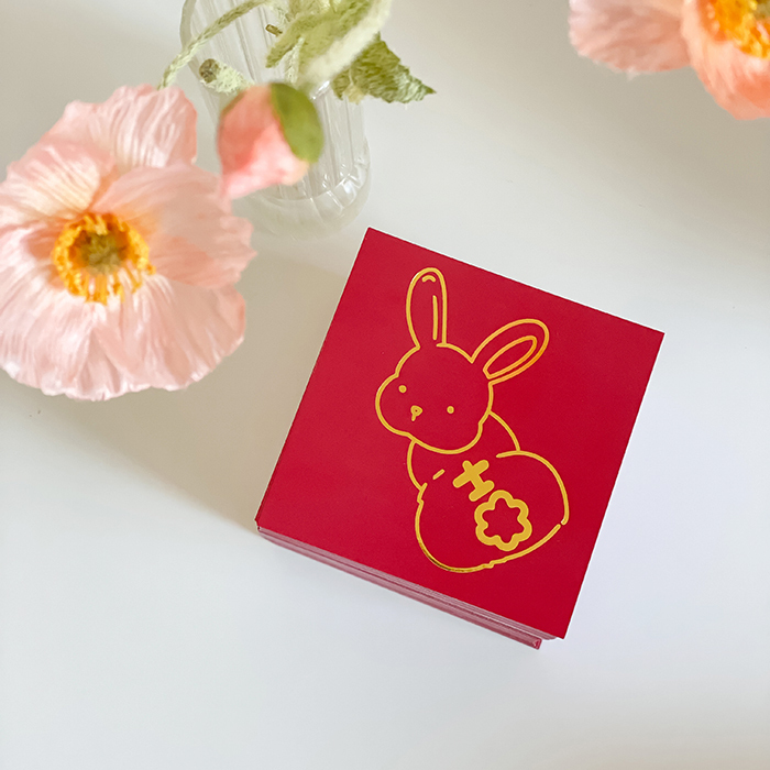 【舊版紙材】吉兔燙金小春聯