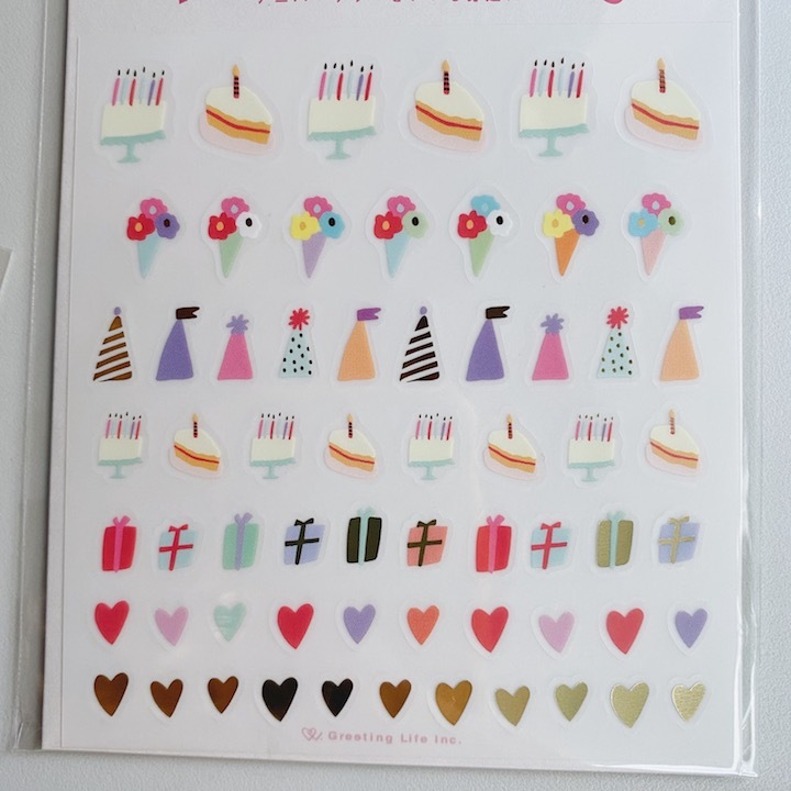 生日快樂 紀念日系列 透明手帳貼紙｜日本Greeting Life