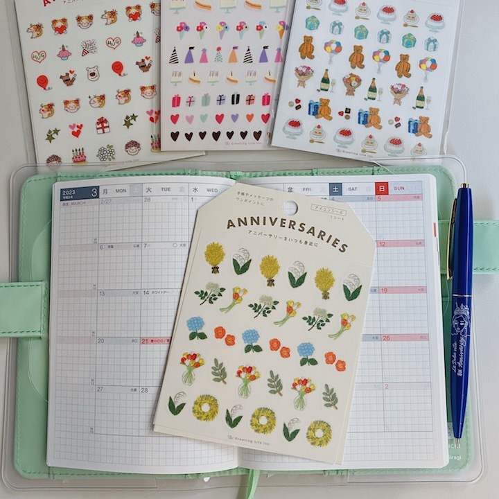 米津祐介 花朵 紀念日系列 手帳裝飾貼紙｜日本Greeting Life