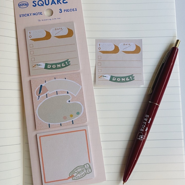 WHW!手繪系列 方形便利貼 45枚 便利貼｜日本Greeting Life